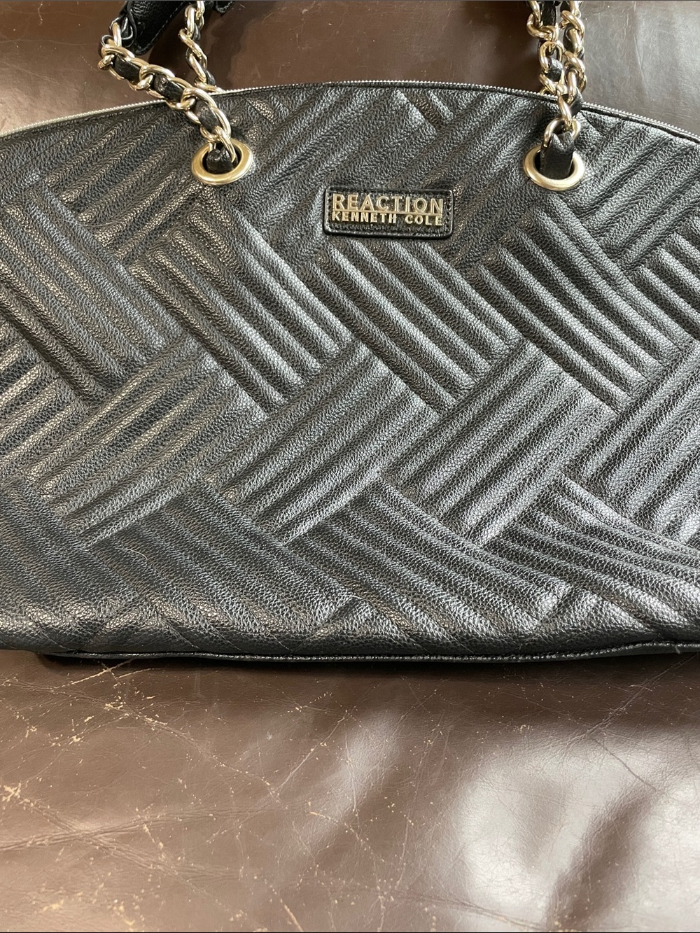 Kenneth Cole Reaction Black Quilted Shoulder Purse
